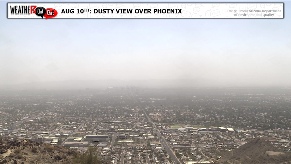 Dusty Sunday: Large thunderstorm complex sends outflows into Arizona